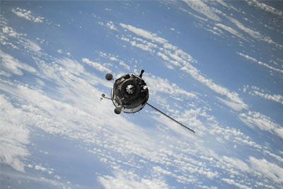 Satellite in space representing one of the different types of internet connections