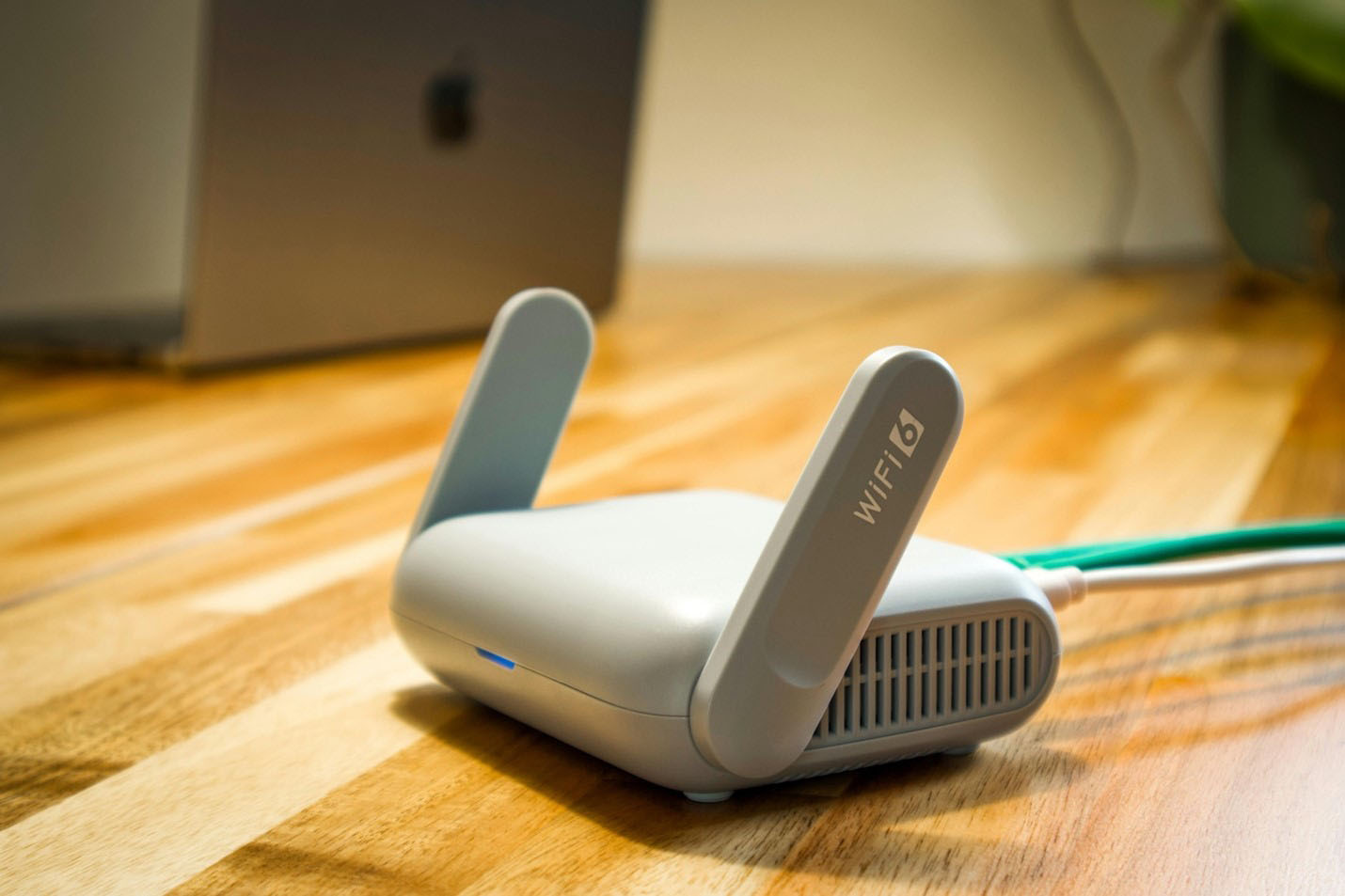 A modem sitting on a desk